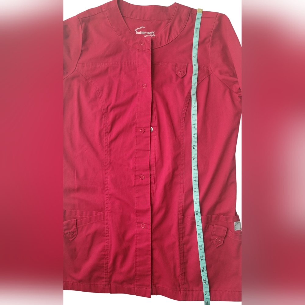 Buttersoft women's 5-Pockets long Sleeve Scrub Jacket - Picture 5 of 7